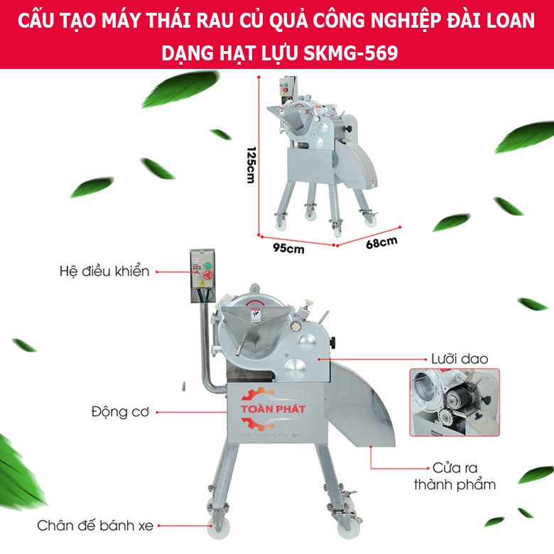Máy thái rau củ quả công nghiệp Đài Loan