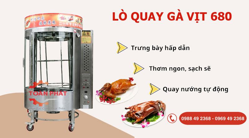 Lò quay vịt gà 680