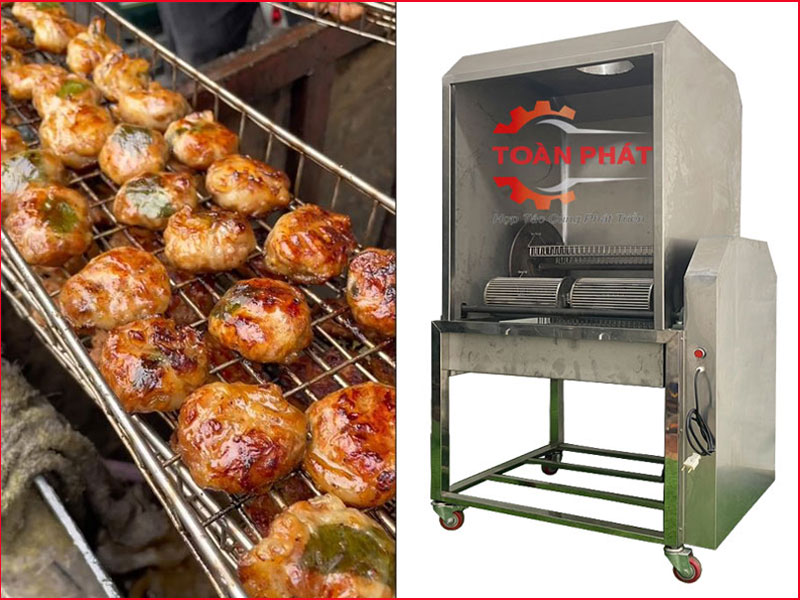 Máy nướng thịt bún chả bằng than hoa tự động