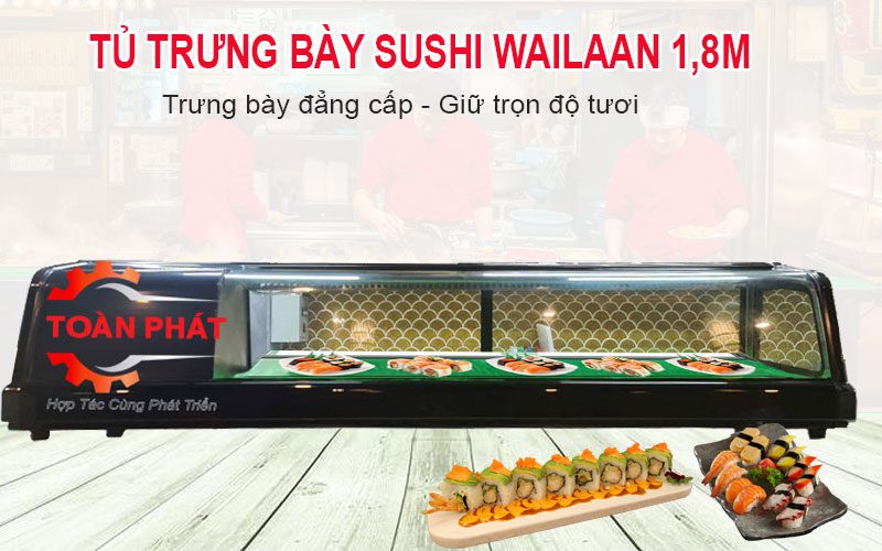 tủ trưng bày sushi wailaan