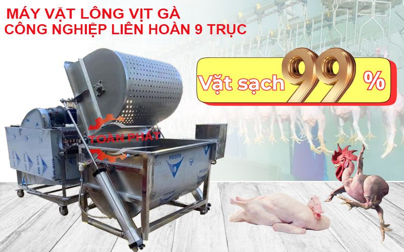 máy vặt lông vịt gà công nghiệp liên hoàn