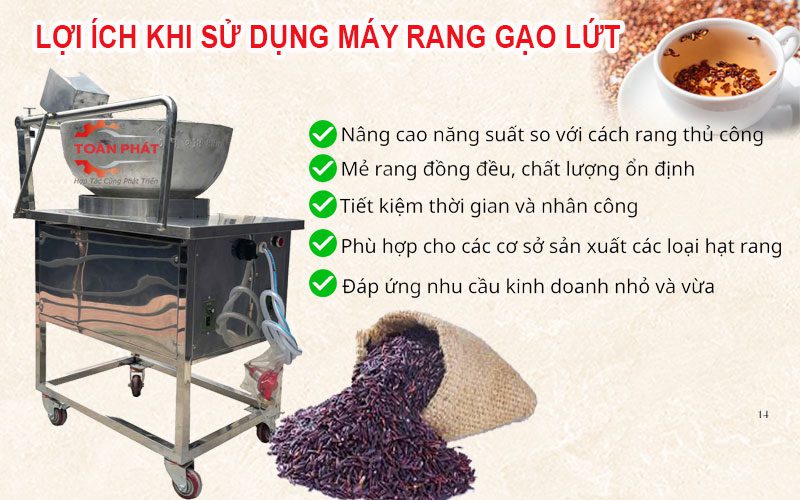 lợi ích khi dùng máy rang gạo lứt