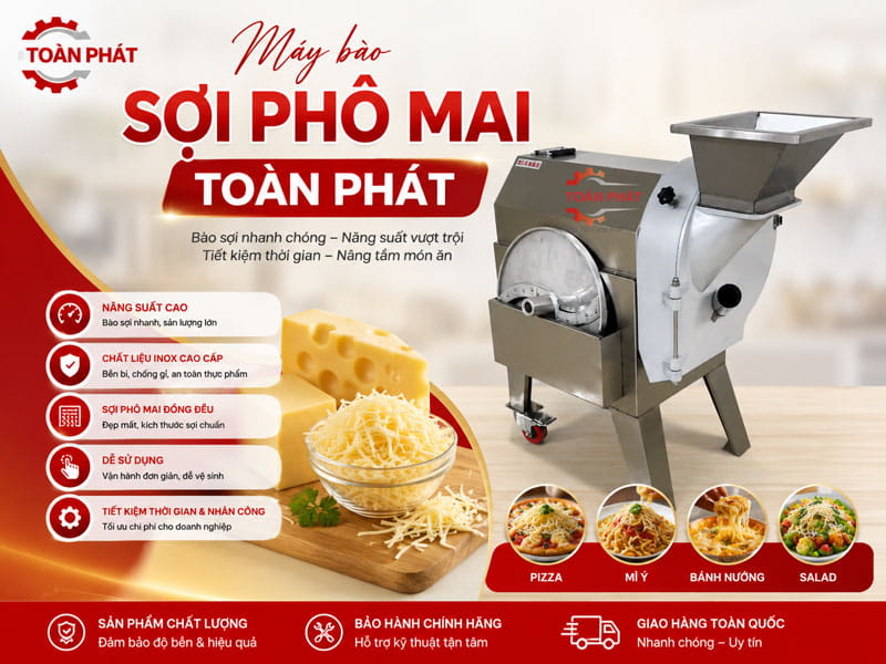 máy bào sợi pho mai công nghiệp toàn phát