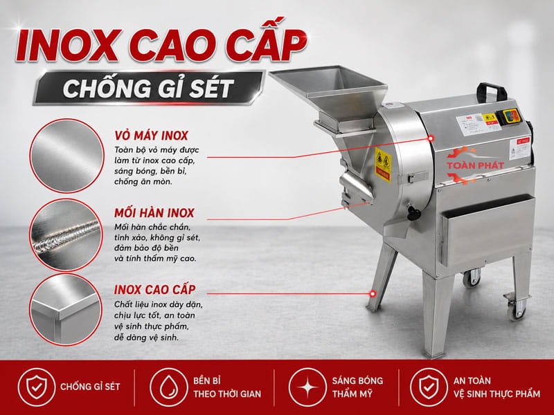 Thân máy inox cao cấp
