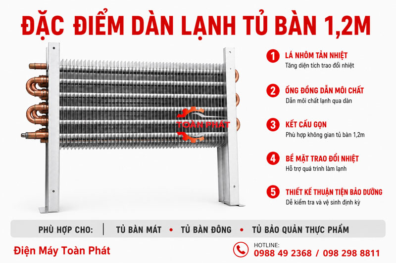 dàn lạnh tủ bàn mát