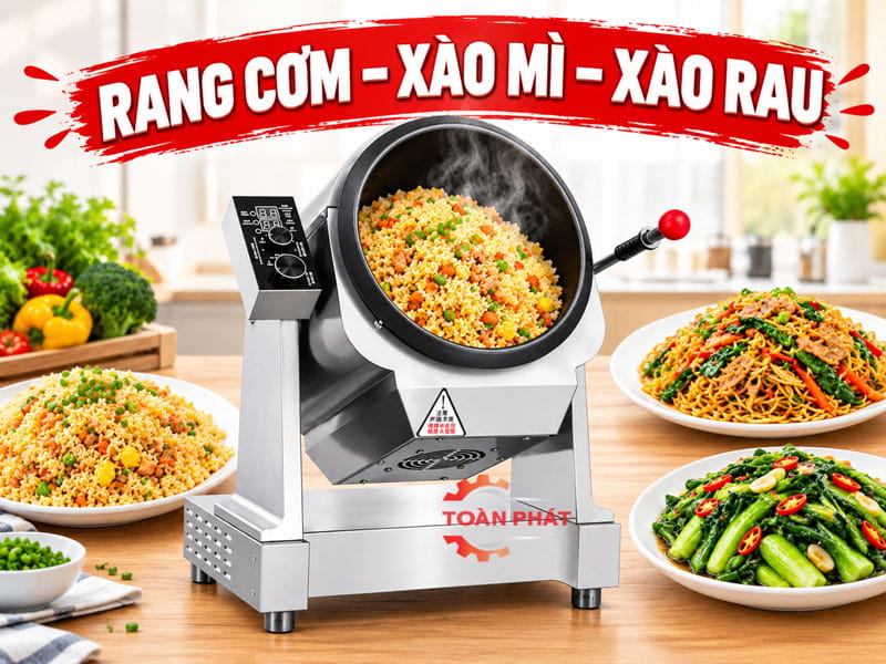 máy rang cơm xao mi xao rau đa năng