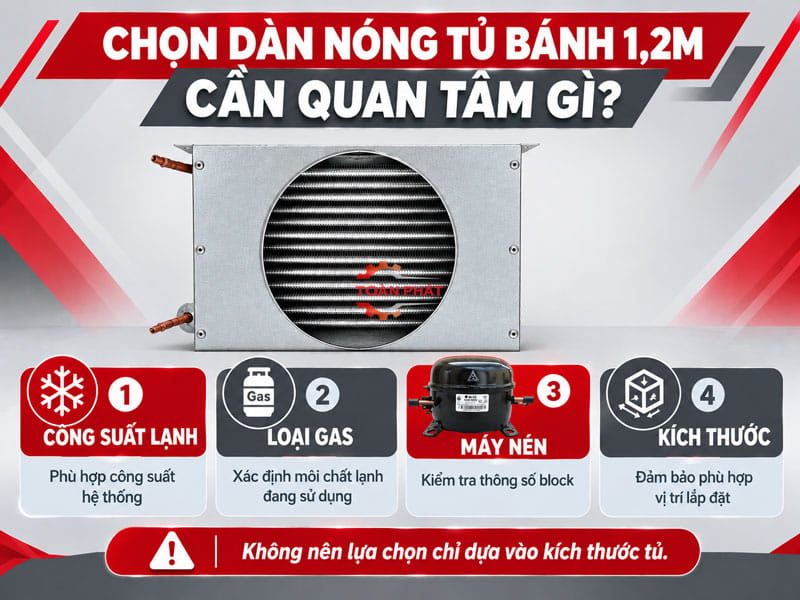 cách chọn dàn nóng tủ bánh sinh nhật