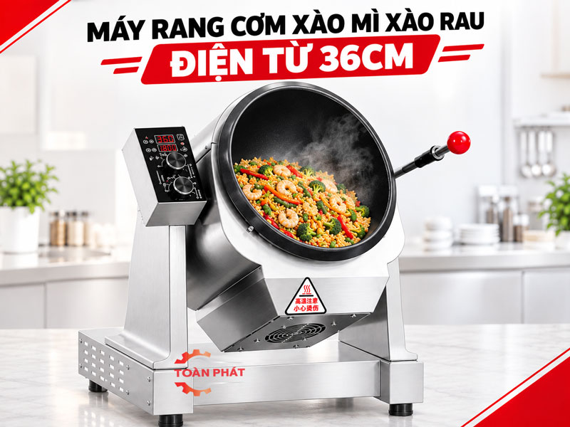 máy rang cơm xào rau điện từ 36cm